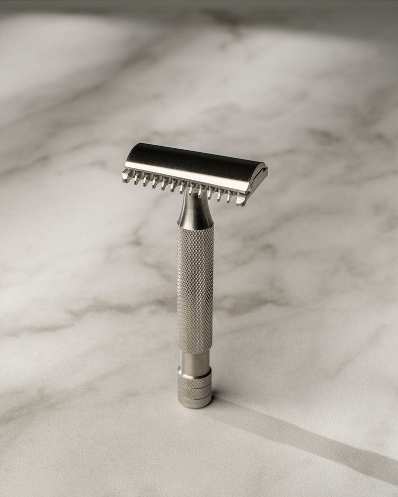 Above the Tie FulFillment Safety Razors Stainless Steel / Classic / Open Comb Above The Tie S1 Slant Double Edge Razor