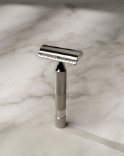 Above the Tie FulFillment Safety Razors Stainless Steel / Mirror Polish / Safety Bar Above The Tie S1 Slant Double Edge Razor