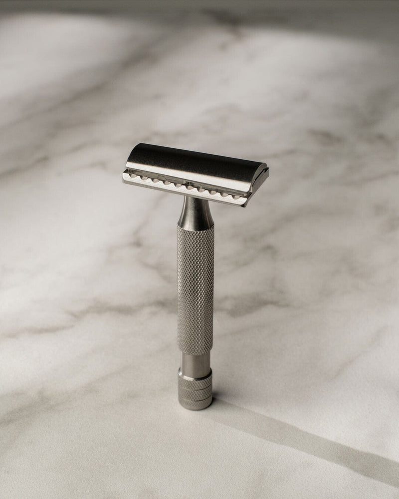 Above the Tie FulFillment Safety Razors Titanium / Classic / Safety Bar Above The Tie S1 Slant Double Edge Razor