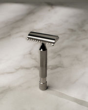 Above the Tie FulFillment Safety Razors Titanium / Mirror Polish / Open Comb Above The Tie S1 Slant Double Edge Razor