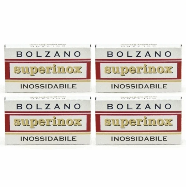 Bolzano Razor Blades 20 Count Bolzano Superinox Inossidabile Double Edge Razor Blades