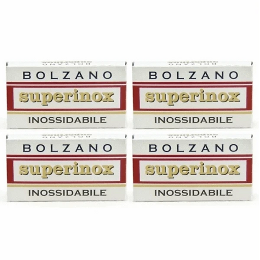 Bolzano Razor Blades 20 Count Bolzano Superinox Inossidabile Double Edge Razor Blades