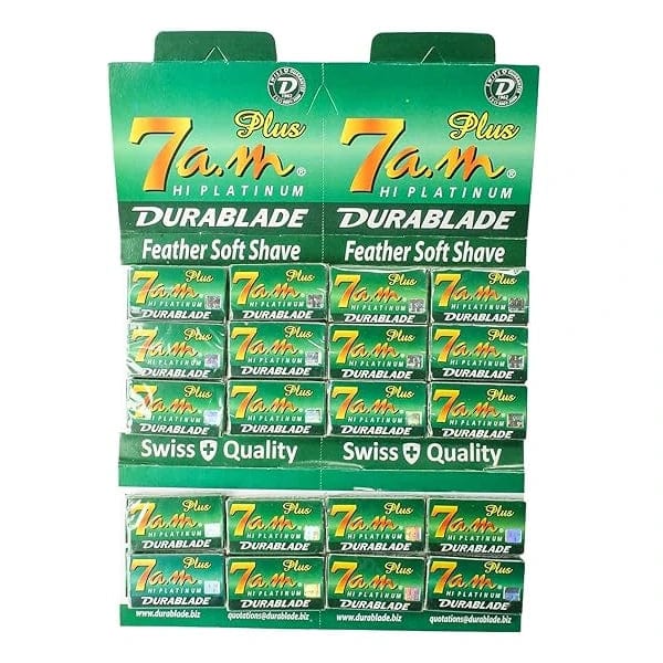 Durablade Razor Blades 100 Count 7AM Platinum HI Stainless Double Edge Razor Blades