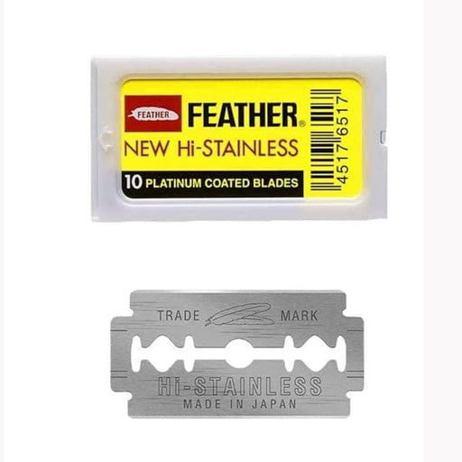 Feather Razor Blades 10 Count Feather Hi-Stainless Platinum Double Edge Razor Blades