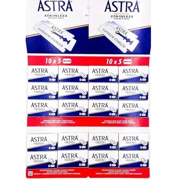 Gillette Razor Blades 100 Count Astra Superior Stainless Double Edge Razor Blades