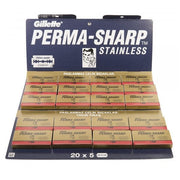 Gillette Razor Blades 100 Count Gillette Perma-Sharp Double Edge Razor Blades