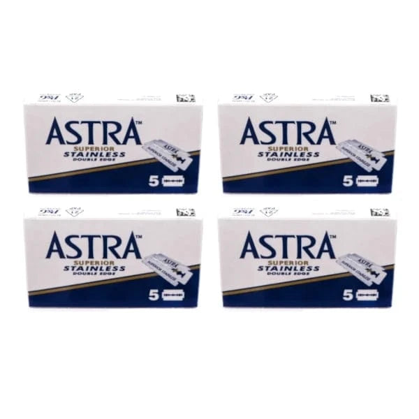 Gillette Razor Blades 20 Count Astra Superior Stainless Double Edge Razor Blades