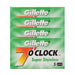 Gillette Razor Blades 20 Count Gillette 7 O'Clock Super Stainless Double Edge Razor Blades (Green)