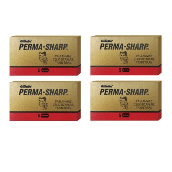 Gillette Razor Blades 20 Count Gillette Perma-Sharp Double Edge Razor Blades