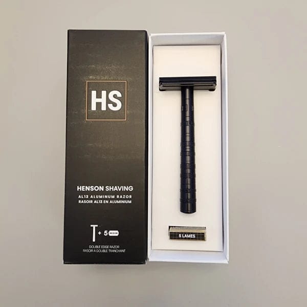 Henson Shaving Safety Razors Henson Shaving AL13 Double Edge Razor (Jet Black) - Pre-Owned