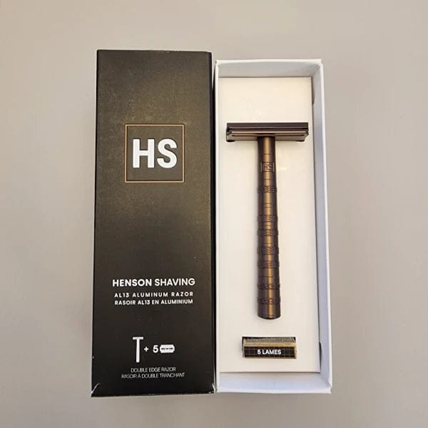 Henson Shaving Safety Razors Henson Shaving AL13 Double Edge Razor (Tan) - Pre-Owned