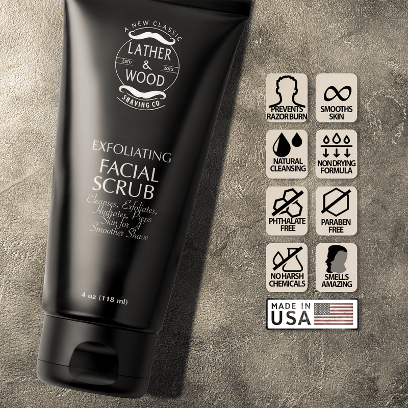 Lather & Wood Shaving Co Fulfillment Face Scrub Lather & Wood Shaving Co Exfoliating Face Scrub For Men