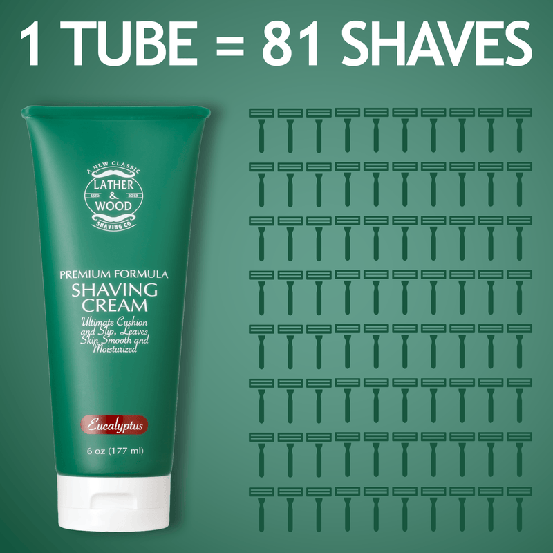 Lather & Wood Shaving Co Fulfillment Shaving Cream Lather & Wood Shaving Co Premium Shaving Cream - Eucalyptus