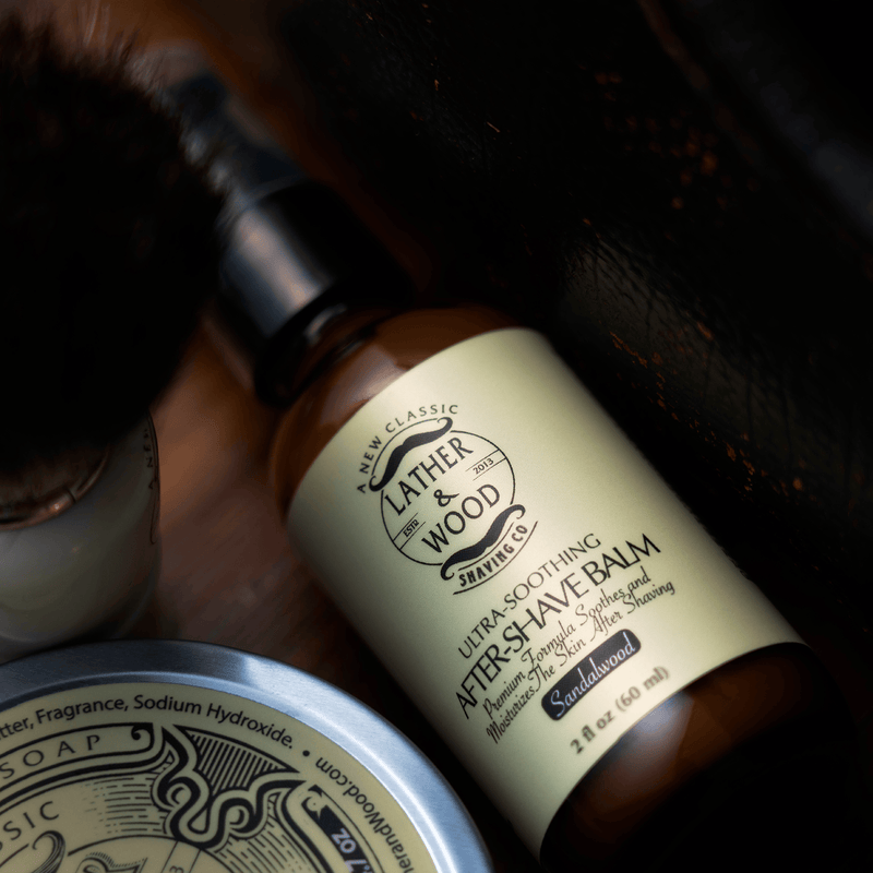 Lather & Wood Shaving Co Men Grooming, Health After-Shave Balm - Sandalwood