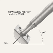 Lather & Wood Shaving Co Men Grooming, Health Safety Razor - Baron Noble - Forge Gray