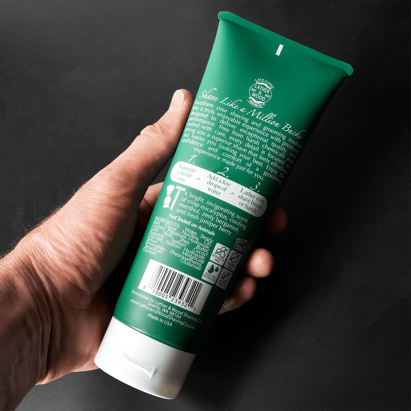 Lather & Wood Shaving Co Shaving Cream Premium Shaving Cream - Eucalyptus