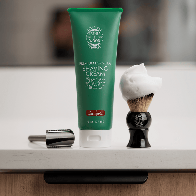 Lather & Wood Shaving Co Shaving Cream Premium Shaving Cream - Eucalyptus