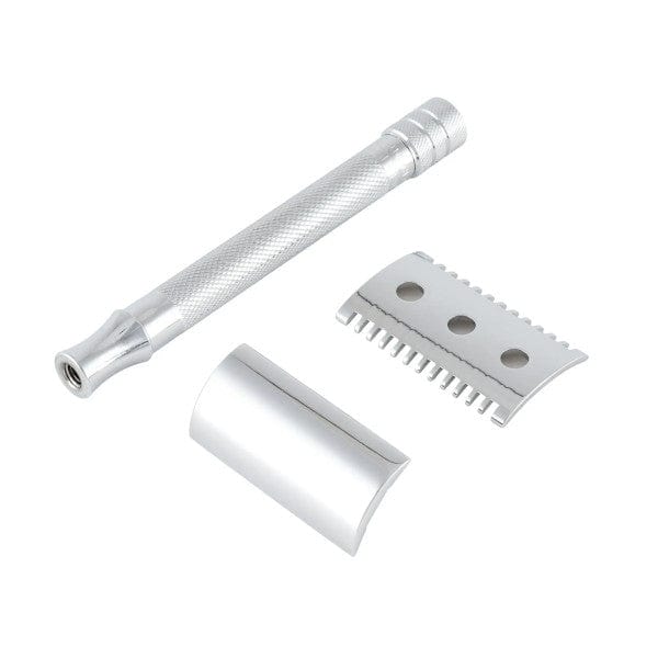 Merkur Safety Razors Merkur 25C Double Edge Open Comb Extra Long Handle Safety Razor