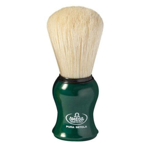 Omega Shaving Brushes Omega 10065G Boar Bristle Green Handle Shaving Brush