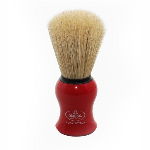 Omega Shaving Brushes Omega 10065R Boar Bristle Red Handle Shaving Brush