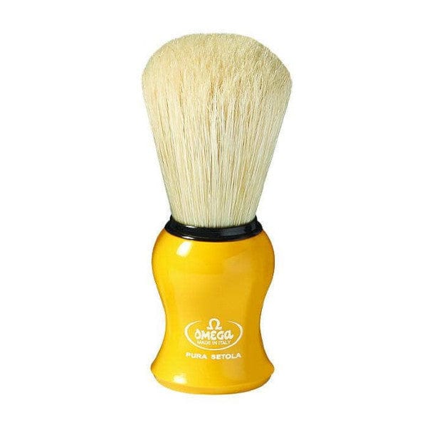 Omega Shaving Brushes Omega 10065Y Boar Bristle Yellow Handle Shaving Brush