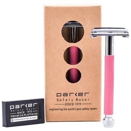 Pasteur Pharmacy Fulfillment Safety Razors Parker 29L Pink Women's Long Handle Butterfly Open Safety Razor