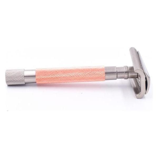 Pasteur Pharmacy Fulfillment Safety Razors Parker 55SL-RG Rose Gold Women's Semi Slant 3 Piece Safety Razor