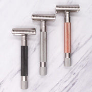 Pasteur Pharmacy Fulfillment Safety Razors Parker 55SL-RG Rose Gold Women's Semi Slant 3 Piece Safety Razor