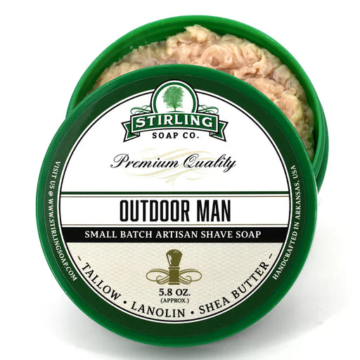 Pasteur Pharmacy Fulfillment Shave Soap Stirling Soap Co. Outdoor Man Shave Soap Jar 5.8 Oz