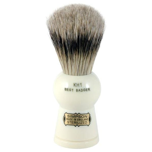 Pasteur Pharmacy Fulfillment Shaving Brushes Simpson Keyhole KH1 Best Badger Hair Shaving Brush Small - Imitation Ivory