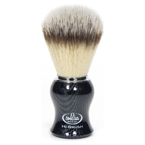 Pasteur Pharmacy Shaving Brush Omega Synthetic Nylon Shaving Brush Carbon Fiber Look #46650