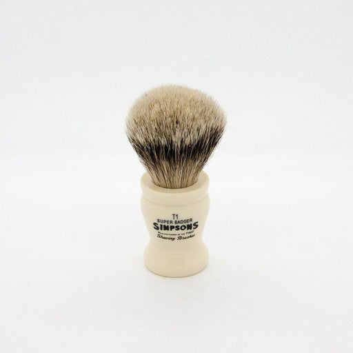 Pasteur Pharmacy Shaving Brush Simpsons Tulip T1 Super Badger Hair Shaving Brush With Imitation Ivory Handle