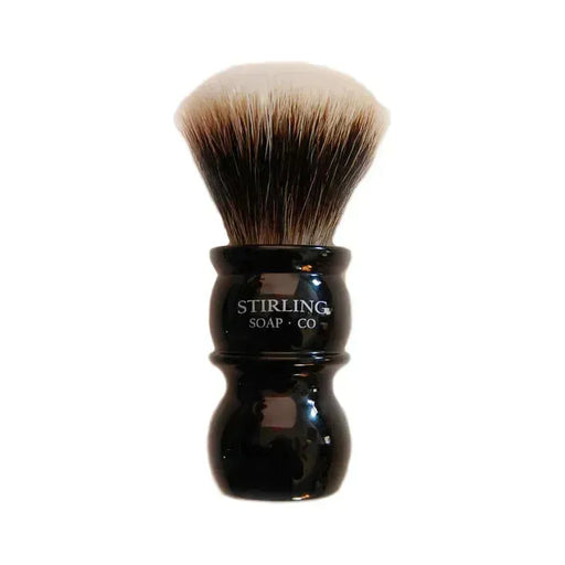 Pasteur Pharmacy Shaving Brush Stirling Soap Co. Black Handle Fan Knot Badger Shaving Brush 24mm x 50mm