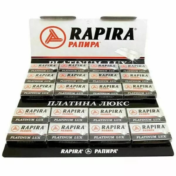 Rapira Razor Blades 100 Count Rapira Platinum Lux Double Edge Razor Blades