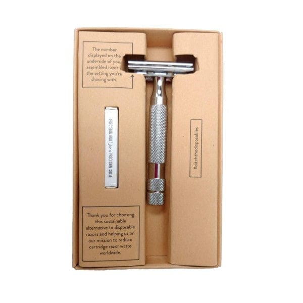 Rockwell Razors Safety Razors Rockwell Razors 2C Double Edge Safety Razor White Chrome