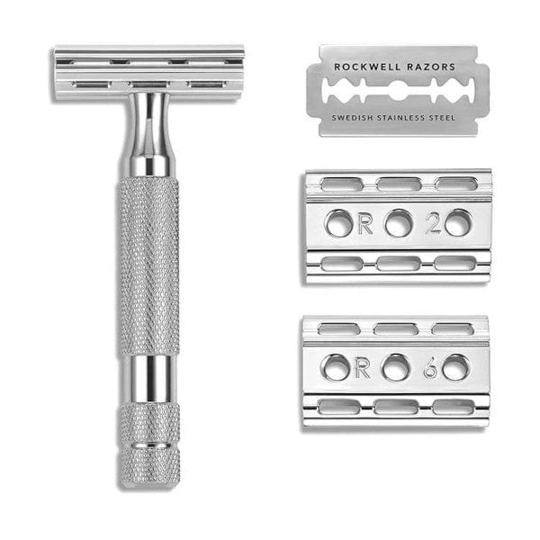 Rockwell Razors Safety Razors Rockwell Razors 6C Double Edge Razor White Chrome