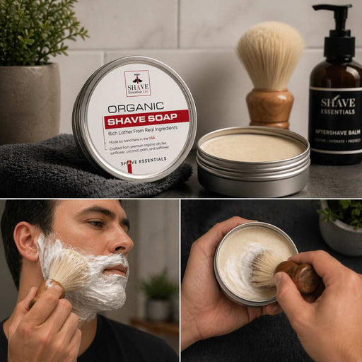 Shave Essentials Fulfillment Shave Soap Unscented / Sensitive Shave Essentials Organic Shave Soap
