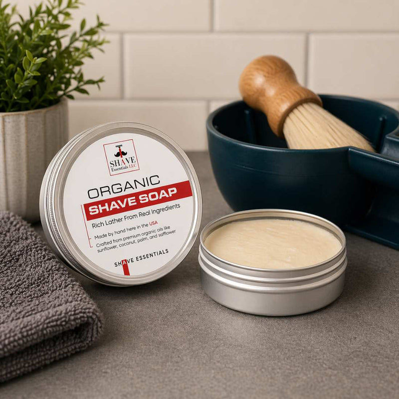 Shave Essentials Fulfillment Shave Soap Unscented / Sensitive Shave Essentials Organic Shave Soap
