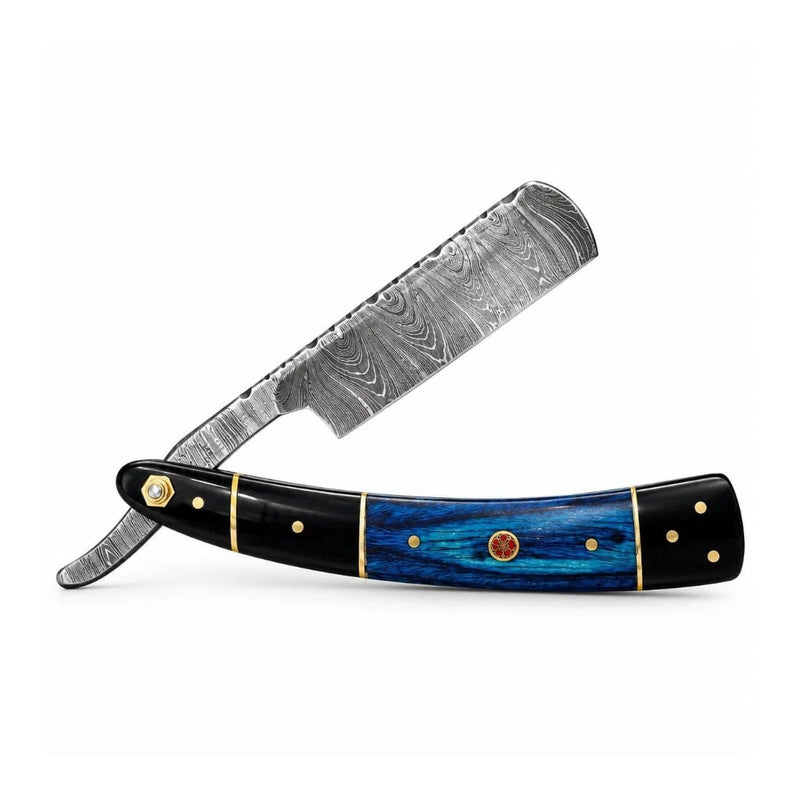 Shave Essentials Fulfillment Straight Razors Azure Edge Shave Essentials Damascus Steel Straight Razor