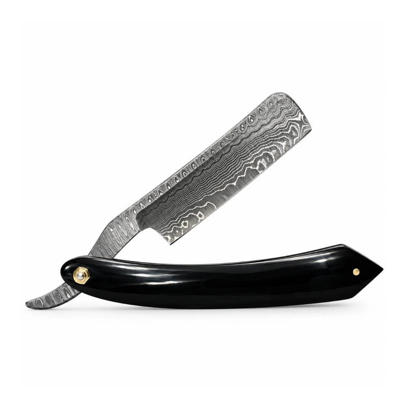 Shave Essentials Fulfillment Straight Razors Ebony Edge Shave Essentials Damascus Steel Straight Razor
