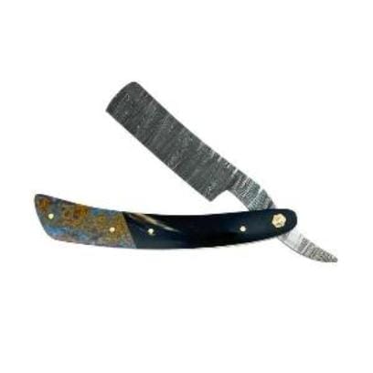 Shave Essentials Fulfillment Straight Razors Prism Edge Shave Essentials Damascus Steel Straight Razor
