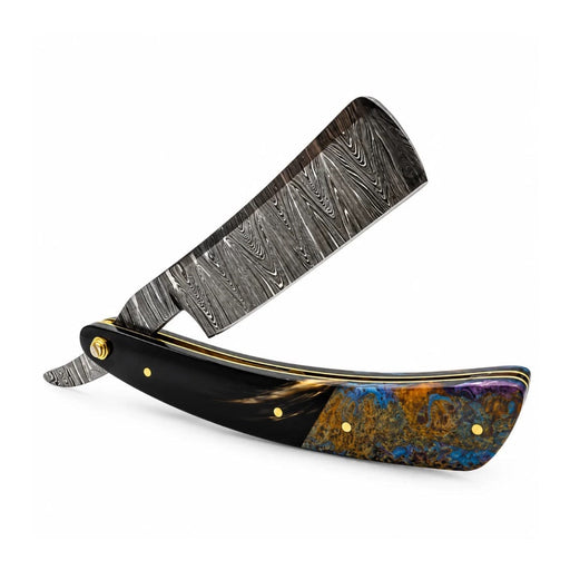 Shave Essentials Fulfillment Straight Razors Prism Edge Shave Essentials Damascus Steel Straight Razor