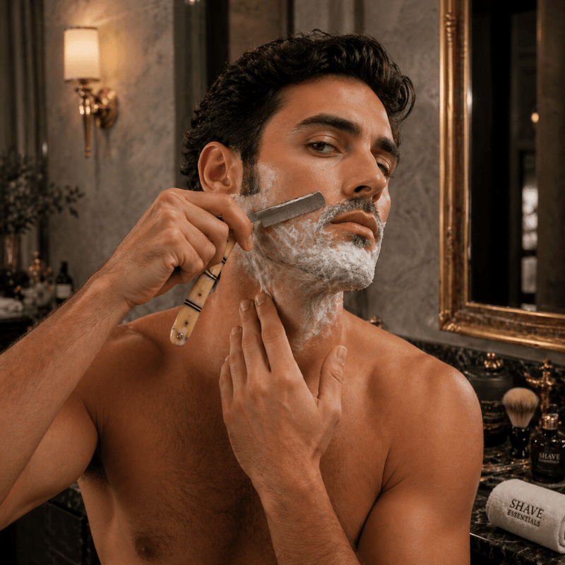 Shave Essentials Fulfillment Straight Razors Shave Essentials Damascus Steel Straight Razor