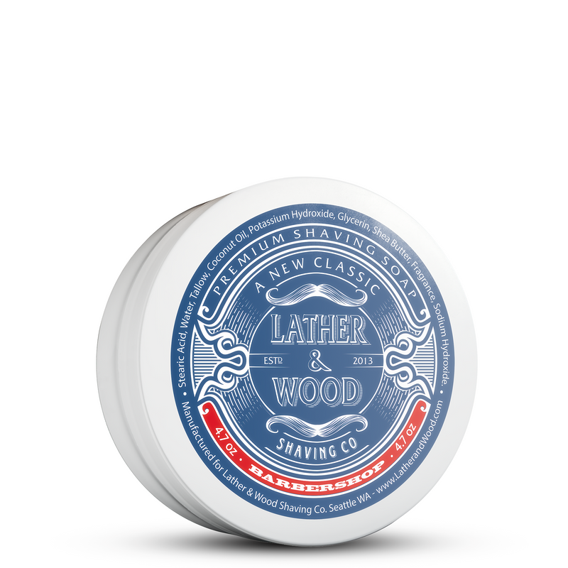 Lather & Wood Shaving Co Luxury Shaving Soap - Barbershop