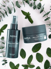 Supply Shaving Bundle Eucalyptus & Mint / Matte Black Shave Accessories Set