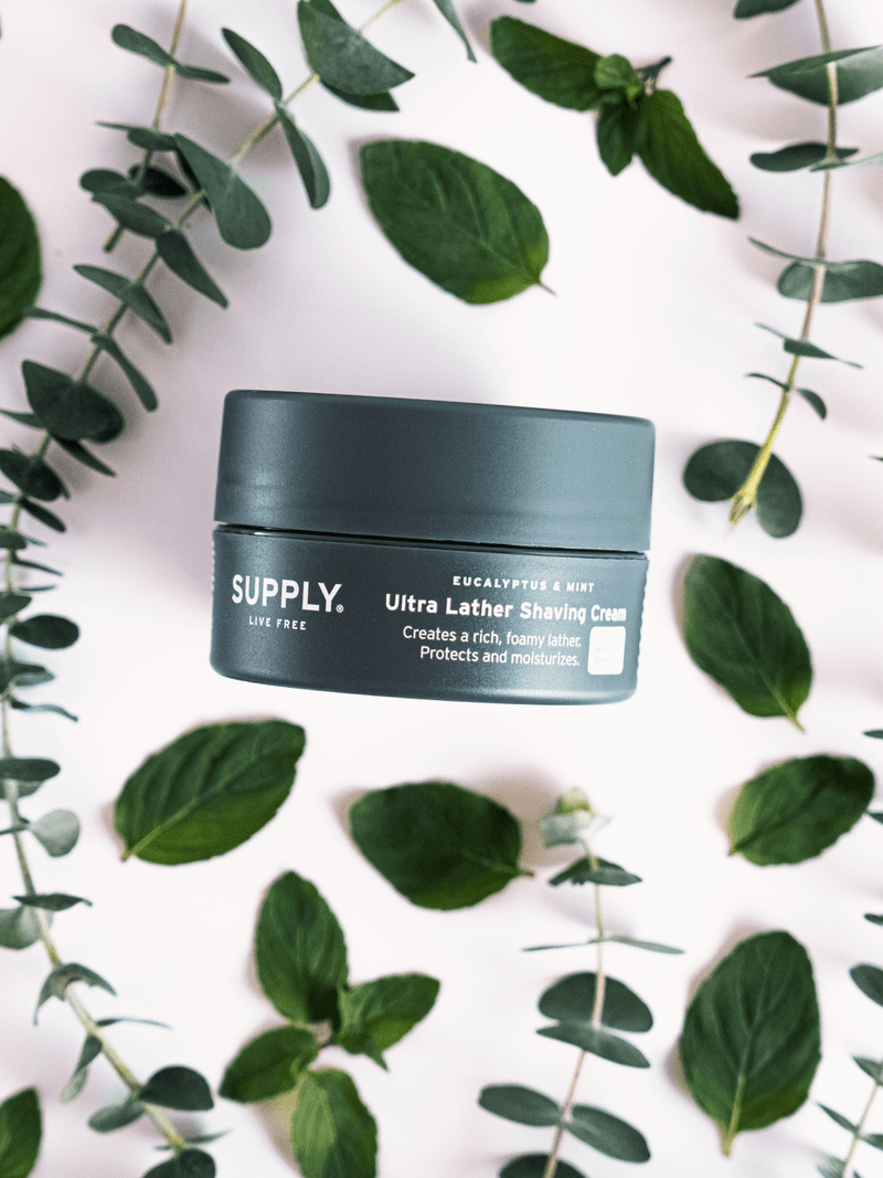 Supply Shaving Bundle NEW Eucalyptus & Mint / Matte Black Shaving Cream Starter
