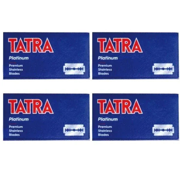 Tatra Razor Blades 20 Count Tatra Platinum Premium Stainless Double Edge Razor Blades