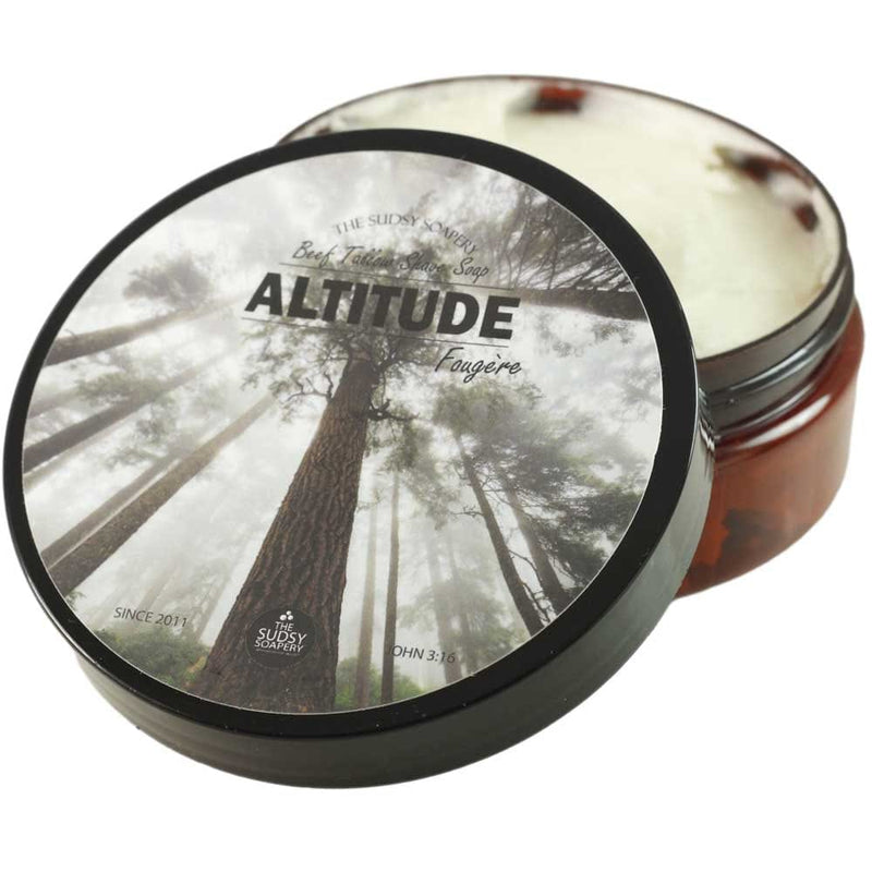 The Sudsy Soapery Natural Products, LLC Shaving Soap Altitude Fougère Tallow Shaving Soap