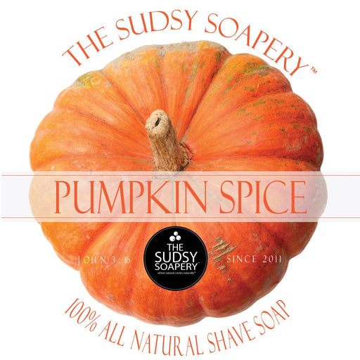 The Sudsy Soapery Natural Products, LLC Shaving Soap Supercreamed Triple Butter Shaving Soap, Pumpkin Spice