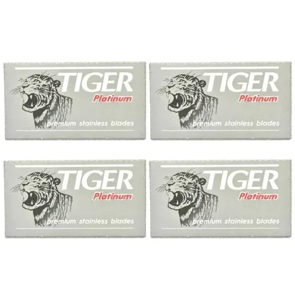 Tiger Razor Blades 20 Count Tiger Platinum Premium Stainless Double Edge Razor Blades